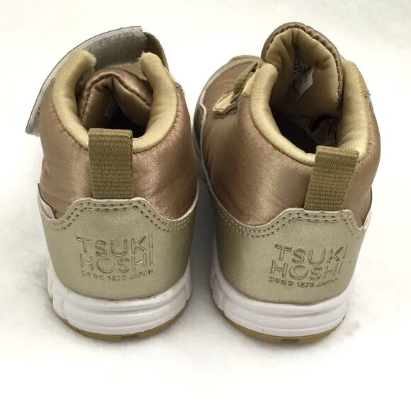 Tsukihoshi Shoes Toddler, GOLD HONEY, SIZE 7.5, HIGH TOP strap close - Picture 4 of 9